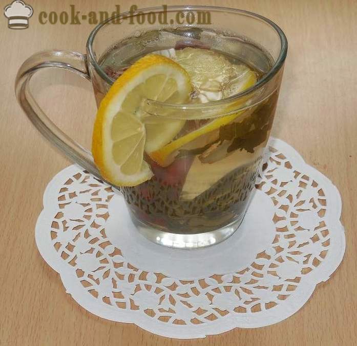 Tè verde con zenzero, limone, miele e spezie - Come fermentare ricetta tè allo zenzero con le foto.
