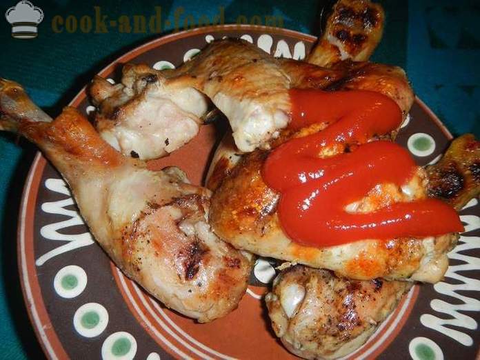 Pollo arrosto alla griglia - come delizioso pollo arrosto sulla griglia, la ricetta con una foto.