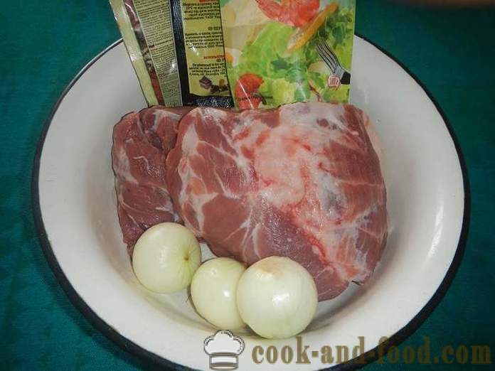 Carne di maiale succosa alla griglia - come marinare la carne per kebab, barbecue, grigliate o frittura sulla ricetta griglia con le foto.