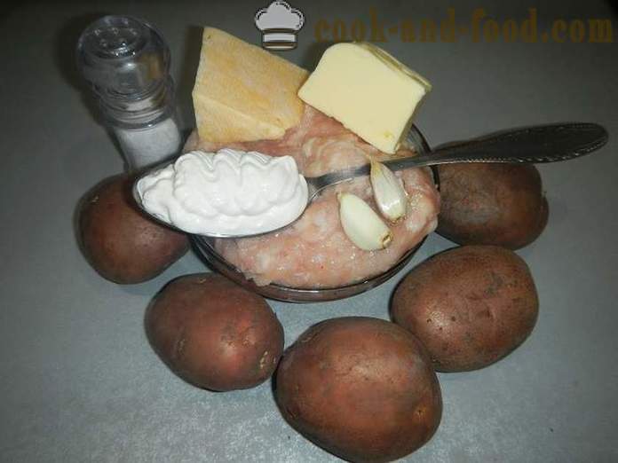 Patate al forno con carne macinata e formaggio - come le patate al forno, la ricetta passo dopo passo con le foto.