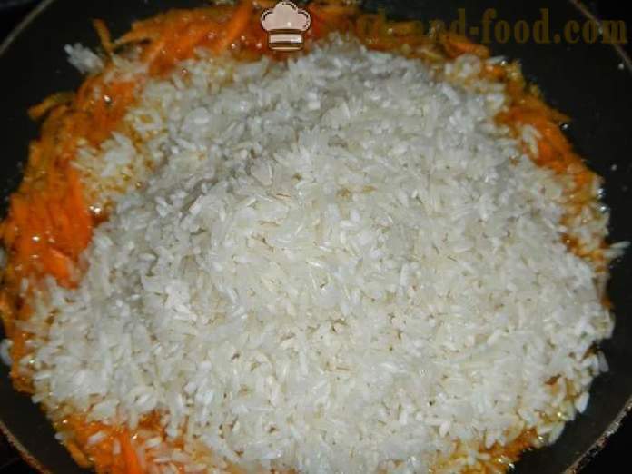 Carne di maiale e riso croccante in multivarka - come cucinare il riso con carne in multivarka, passo dopo passo la ricetta con le foto.