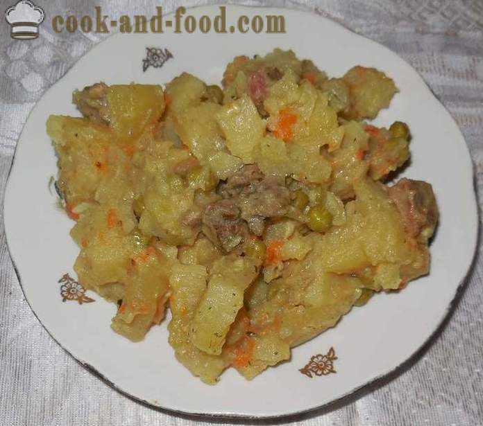 Stufato di verdure in multivarka, con carne e patate - come cucinare stufato di manzo in multivarka, passo dopo passo la ricetta con le foto.