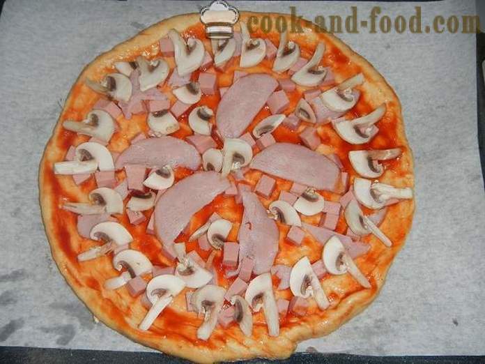 Pizza fatta in casa nel forno - un passo per passo ricetta con una foto di deliziosa pizza pasta lievitata