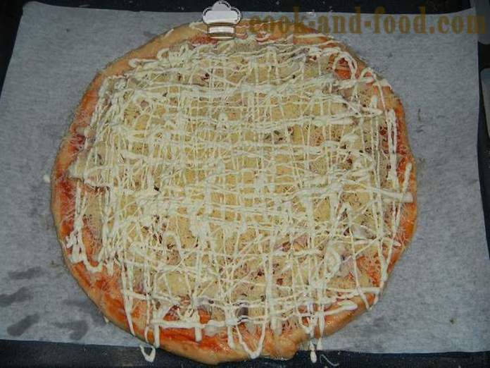 Pizza fatta in casa nel forno - un passo per passo ricetta con una foto di deliziosa pizza pasta lievitata