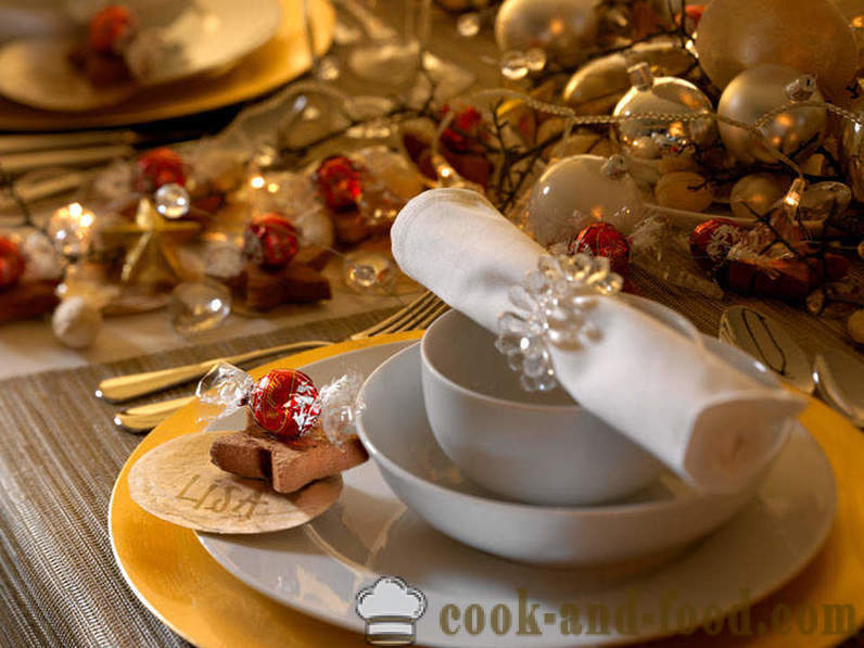 Decorazione di Capodanno del tavolo, come decorare la tavola di Natale per il 2015 Sheep (con foto).