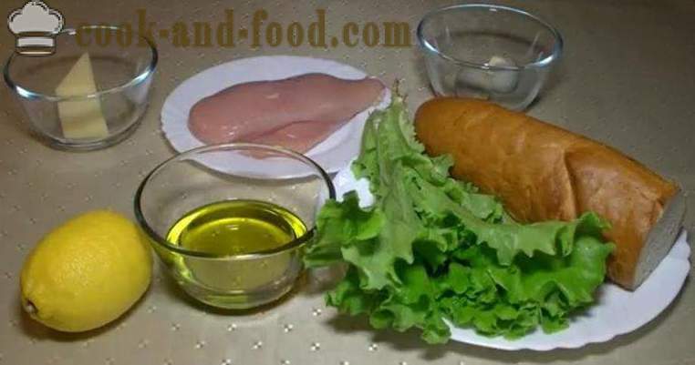 Caesar salad con crostini di pane - una ricetta classica con foto e video. Come preparare insalata Caesar e condimento per l'insalata
